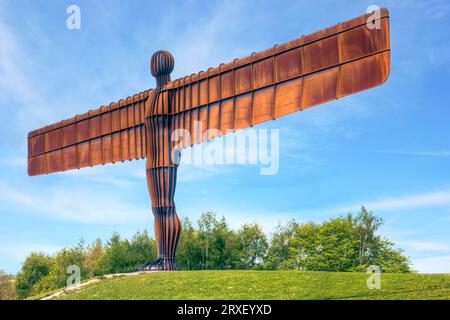 La plus grande sculpture Ange du monde : Ange du Nord à Tyne et Wear, Angleterre, Royaume-Uni Banque D'Images