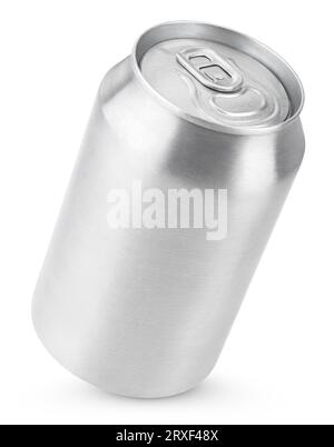 330 ml de soda d'aluminium isolé sur blanc avec chemin de détourage Banque D'Images