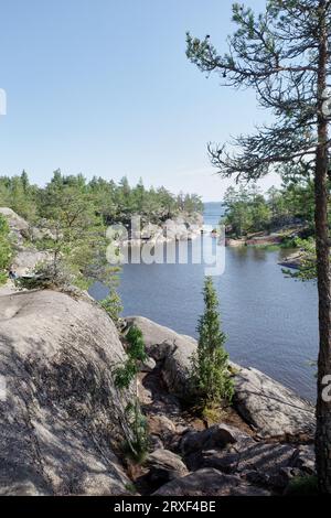 Ladoga Skerries, Lake Ladoga. Nature vierge Karelia Sortavala Banque D'Images
