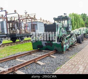 Photo du train de construction ancienne vintage. Banque D'Images