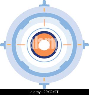 Caméras de vidéosurveillance ou de sécurité dessinées à la main dans un style plat isolé sur fond Illustration de Vecteur