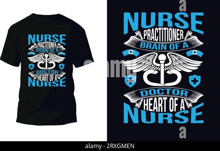 Vecteur de conception de T-shirt infirmière Illustration de Vecteur