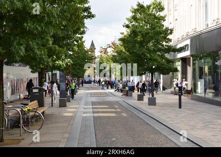 Fishergate dans la ville de Preston. Banque D'Images