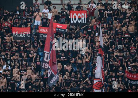 Milan, Italie, 16 septembre 2023. Fans de l'AC Milan pendant le match de Serie A à Giuseppe Meazza, Milan. Le crédit photo devrait se lire : Jonathan Moscrop / Sportimage Banque D'Images