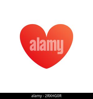 Cœur rouge. Icône de conception 3D réaliste symbole de coeur amour. Illustration vectorielle Illustration de Vecteur