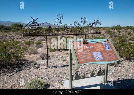 Le Corn Creek Visitor Center, au nord de Las Vegas, NV, informe les visiteurs sur le paysage environnant et sa faune. Banque D'Images