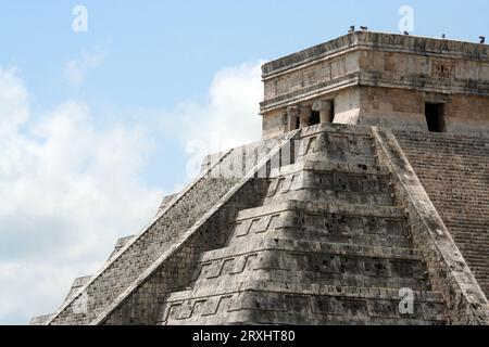 Pyramide de Chichen Itza au Mexique. Banque D'Images