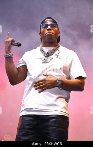 Las Vegas, États-Unis. 24 septembre 2023. Nelly se produit pendant le jour 3 de The Life is Beautiful 2023 le 24 septembre 2023 à Las Vegas, Nevada. Photo : Casey Flanigan/imageSPACE crédit : Imagespace/Alamy Live News Banque D'Images