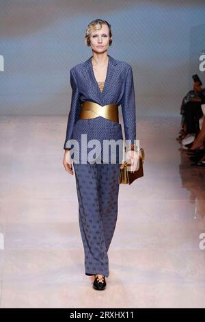 Milan, Italien. 24 septembre 2023. GIORGIO ARMANI Printemps/été 2024 Runway pendant la Fashion week de Milan le 2023 septembre - Milan ; Italie 24/09/2023 crédit : dpa/Alamy Live News Banque D'Images