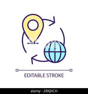 Icône de ligne de BOOC colorée modifiable en 2D. Illustration de Vecteur