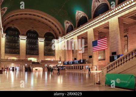 Détail architectural du main Concourse, le hall principal du Grand Central terminal, une gare de Midtown Manhattan, New York. Banque D'Images