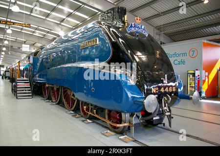 22 août 2010. La Mallard, une locomotive de classe A4 conçue par Sir Nigel Gresley. York, Angleterre, Royaume-Uni. Banque D'Images