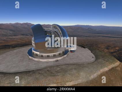 Art Concept de la European Extremely Large Telescope au Chili Banque D'Images