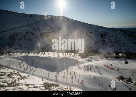 Domaine de ski en Espagne Banque D'Images