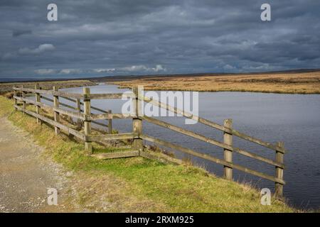 23.09.23 Littleborough, Lancashire, Royaume-Uni. White Holme res sur Pennine Way en direction de stoodley Pike Banque D'Images