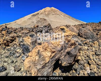 Vue sur le paysage de montagne du mont Teide sur l'île canarienne de Tenerife Banque D'Images