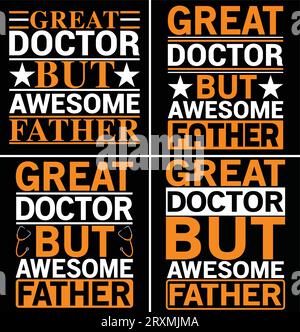 papa typographie t-shirt design si vous voulez, vous pouvez l'utiliser à d'autres fins comme la conception de tasse, la conception d'autocollants, la conception de bouteille d'eau et etc Illustration de Vecteur