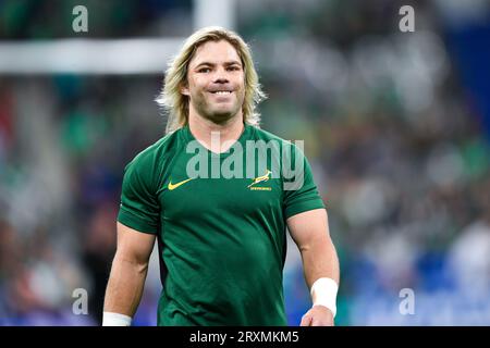 Francois FAF de Klerk lors de la coupe du monde RWC 2023, match de rugby à XV entre l'Afrique du Sud (Springboks) et l'Irlande le 23 septembre 2023 au Stade de France à Saint-Denis près de Paris. Banque D'Images