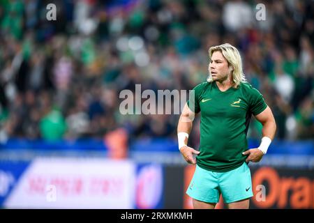 Francois FAF de Klerk lors de la coupe du monde RWC 2023, match de rugby à XV entre l'Afrique du Sud (Springboks) et l'Irlande le 23 septembre 2023 au Stade de France à Saint-Denis près de Paris. Banque D'Images