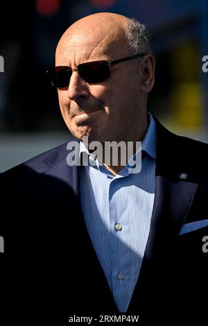 Giuseppe Marotta, directeur général du FC Internazionale, lors du match de football Serie A entre Empoli FC et FC Internazionale au stade Carlo Castellani à Empoli (Italie), le 24 septembre 2023. Banque D'Images