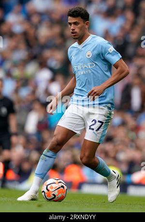 MANCHESTER, ROYAUME-UNI. 23 septembre 2023. Matheus Nunes de Manchester City lors du match de Premier League à l'ETIHAD STADIUM, MANCHESTER. Le crédit photo devrait se lire : Andrew Yates/Sportimage crédit : Sportimage Ltd/Alamy Live News Banque D'Images