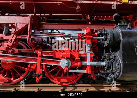 Roues d'une locomotive à vapeur Banque D'Images