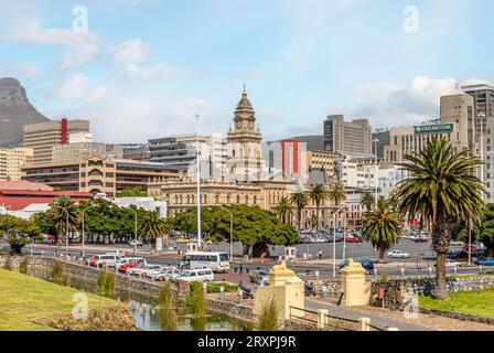 Hôtel de ville historique au Grand Parade dans le centre de Cape Town, Afrique du Sud Banque D'Images