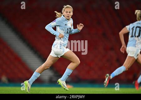 Glasgow, Royaume-Uni. 26 septembre 2023. La Belge Jarne Teulings photographiée en action lors d'un match entre l'Écosse et l'équipe nationale féminine de Belgique les Red Flames, match 2/6 de l'UEFA Women's Nations League 2023-24, le mardi 26 septembre 2023, à Glasgow, en Écosse. BELGA PHOTO DAVID CATRY crédit : Belga News Agency/Alamy Live News Banque D'Images