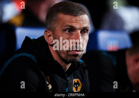 Ipswich, Royaume-Uni. 26 septembre 2023. Gary O'Neil, entraîneur des Wolverhampton Wanderers, lors de la coupe Ipswich Town FC contre Wolverhampton Wanderers FC Carabao, Round 3 Match à Portman Road, Ipswich, Royaume-Uni, le 26 septembre 2023 Credit : Every second Media/Alamy Live News Banque D'Images