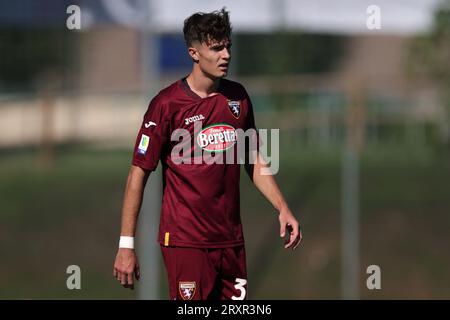 Turin, Italie. 24 septembre 2023. Marco Dalla Vecchia, du Torino FC, joue lors du match Primavera 1 au Stadio Valentino Mazzola, Turin. Le crédit photo devrait se lire : Jonathan Moscrop/Sportimage crédit : Sportimage Ltd/Alamy Live News Banque D'Images