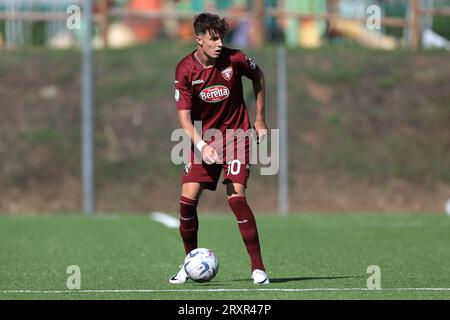 Turin, Italie. 24 septembre 2023. Marco Dalla Vecchia du Torino FC lors du match Primavera 1 au Stadio Valentino Mazzola, Turin. Le crédit photo devrait se lire : Jonathan Moscrop/Sportimage crédit : Sportimage Ltd/Alamy Live News Banque D'Images