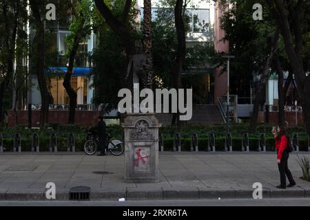 Manifestations à Mexico à l'occasion du 9e anniversaire des 43 étudiants disparus d'Ayotzinapa. 26 septembre 2023 Ciudad Mexico Banque D'Images