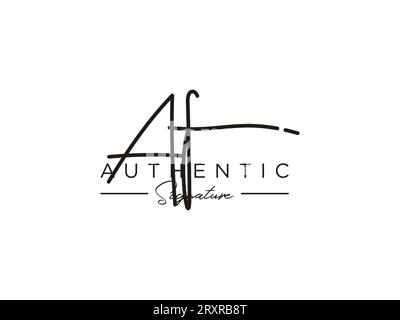 AF Signature logo Template Vector. Illustration de Vecteur