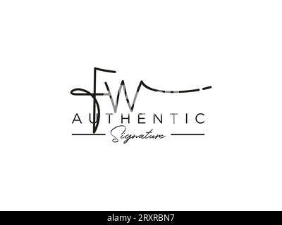 FW Signature logo Template Vector. Illustration de Vecteur