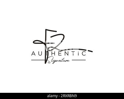 FZ Signature logo Template Vector. Illustration de Vecteur