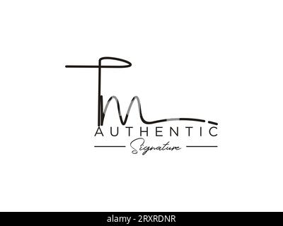 TM Signature logo Template Vector. Illustration de Vecteur