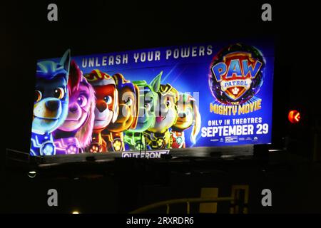 Los Angeles, Californie, États-Unis 22 septembre 2023 Paw Patrol Mighty film Billboard le 22 septembre 2023 à Los Angeles, Californie, États-Unis. Photo de Barry King/Alamy stock photo Banque D'Images