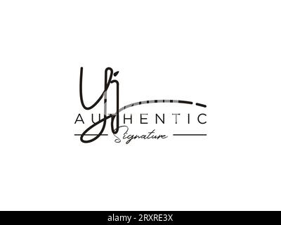 YJ Signature logo Template Vector. Illustration de Vecteur