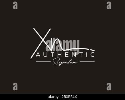 MODÈLE DE logo DE signature XN Vector. Illustration de Vecteur