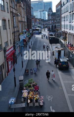 Un marché vide de Surrey Street dans le centre de Croydon, au sud de Londres Banque D'Images