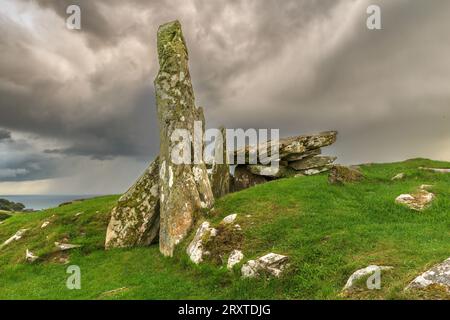 Cairn Holy II cairn néolithique à chambre à Carsluith près de Newton Stewart en Galloway en Écosse. Banque D'Images