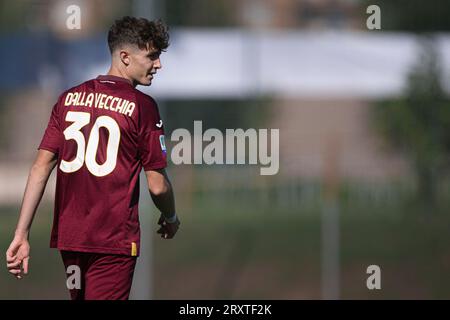 Marco Dalla Vecchia, du Torino FC U19, est présent lors du match de football Primavera 1 entre le Torino FC U19 et L'AS Roma U19. Banque D'Images