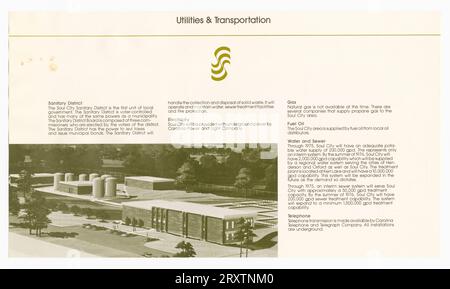 Portfolio intitulé « Soul City, North Carolina », promouvant une communauté planifiée à développer avec des fonds fédéraux et étatiques. Banque D'Images