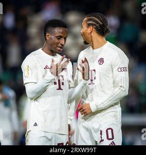 Münster, Allemagne. 26 septembre 2023. Bouna Sarr (Muenchen), Leroy Sane (Muenchen) Preußen Münster - Bayern München 26.09.2023 Copyright (nur für journa Banque D'Images