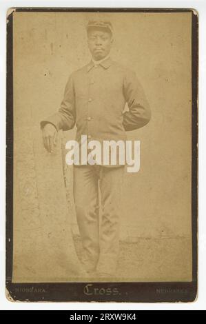Tirage au blanc du Buffalo Soldier Frederick Purkins ca. 1876 Banque D'Images