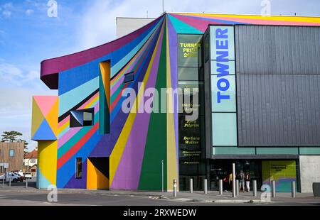 Eastbourne Royaume-Uni 27 septembre 2023 - The Towner Eastbourne où se tient l'exposition des nominés du Turner Prize : Credit Simon Dack / Alamy Live News Banque D'Images