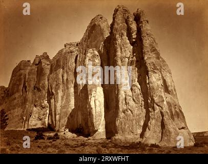 Timothy O'Sullivan : South Side of Inscription Rock, Nouveau-Mexique, 1873 Banque D'Images