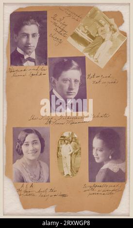 Page de scrapbook sur l'équipe de débat du Wiley College 1929-1930 Banque D'Images