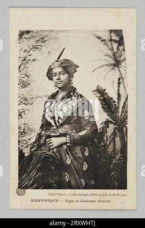 MARTINIQUE - Type et Costume créole ca. 1920 Banque D'Images