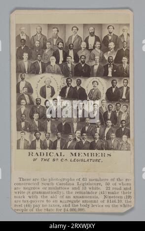Membres radicaux de la législature de Caroline du Sud 1868 Banque D'Images